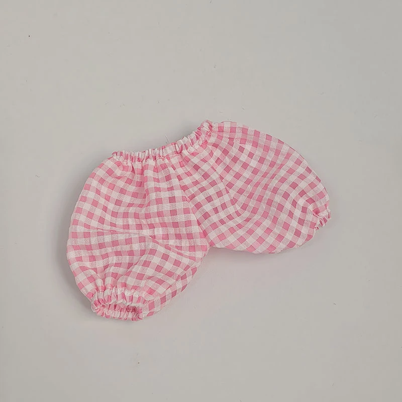 20cm Doll Clothes Striped T-shirt Checkered Trousers Casual Clothes Dolls Lovely Outfit Changing Dressing Game Playing House Gif