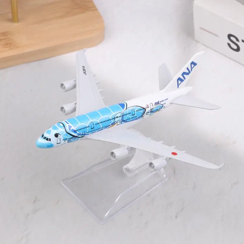 

1 компл. Blue Sea Turtle Airbus 380 A380 Airways из металлического сплава, литой под давлением самолет 16 см Air Japan ANA Airlines, модель самолета, игрушка