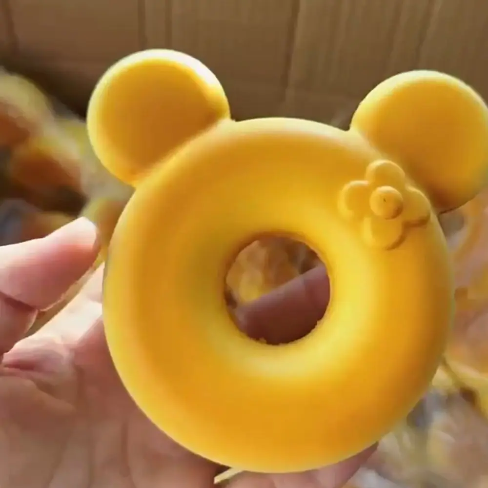 3D Sensory Toy Donut Vent Squeezing Toys Bear Ears Slow Rebound Baking Pinch Toy Interesting Relaxed Cartoon Pinch Toy Kids Gift