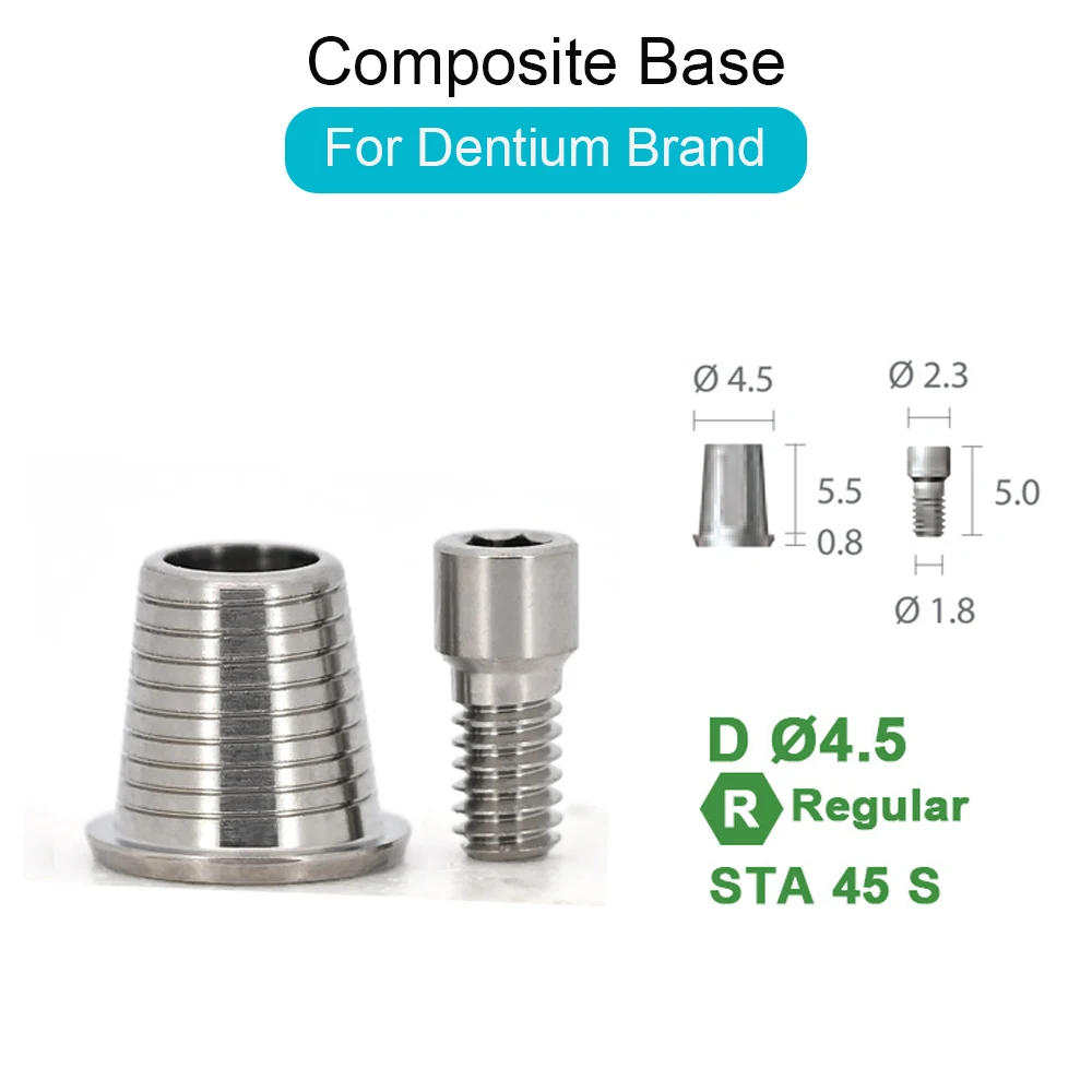 Dental Composite Base for Dentium, Implant Alternative Titanium Column & Titanium Base Professional Oral Care Implant Accessori