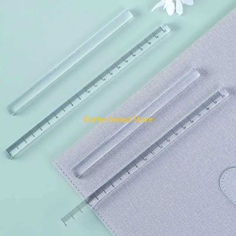 W89C 15cm/20cm/30cm Plastic Ruler Portable Mathematics Ruler for Artists Designers