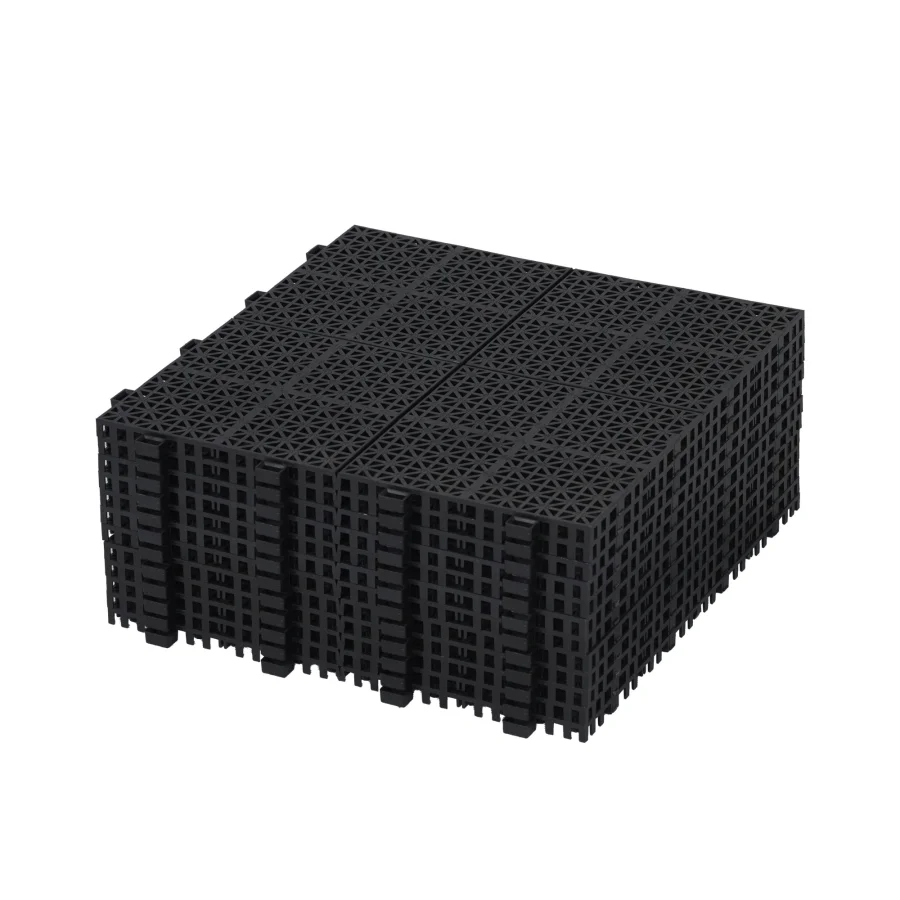 

12 x 12 Inch Black Interlocking Deck Tiles Plastic Waterproof Outdoor All Weather Anti-slip Bathroom Shower Balcony Porch Stron