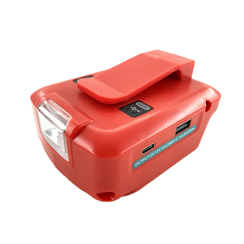 Imagem -06 - Adaptador de Bateria Li-ion para Milwaukee Luz Led 3w Lâmpada de Trabalho Lanterna Usb tipo c Saída dc 12v 18v