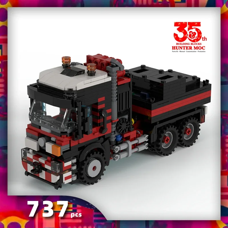 HtMoc Tractor blocks truck bricks moc construction equipment construction vehicle truck transporter toy moc cars bricks