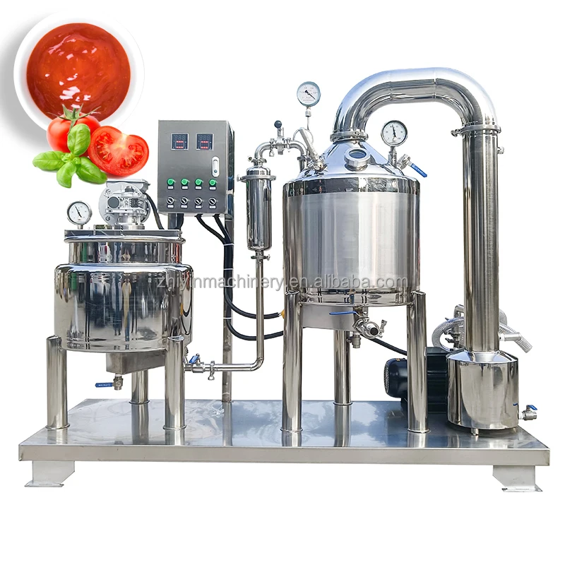 High Efficiency Liquid Concentration Machine, Vacuum Filtration Food Thickener with Electric Heating for Food Processing