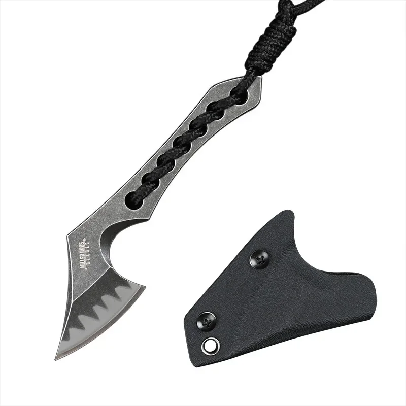 1PC Outdoor EDC Survival Multi Functional Portable Mini Tactical Axe Knife with K Sheath Camping Tools