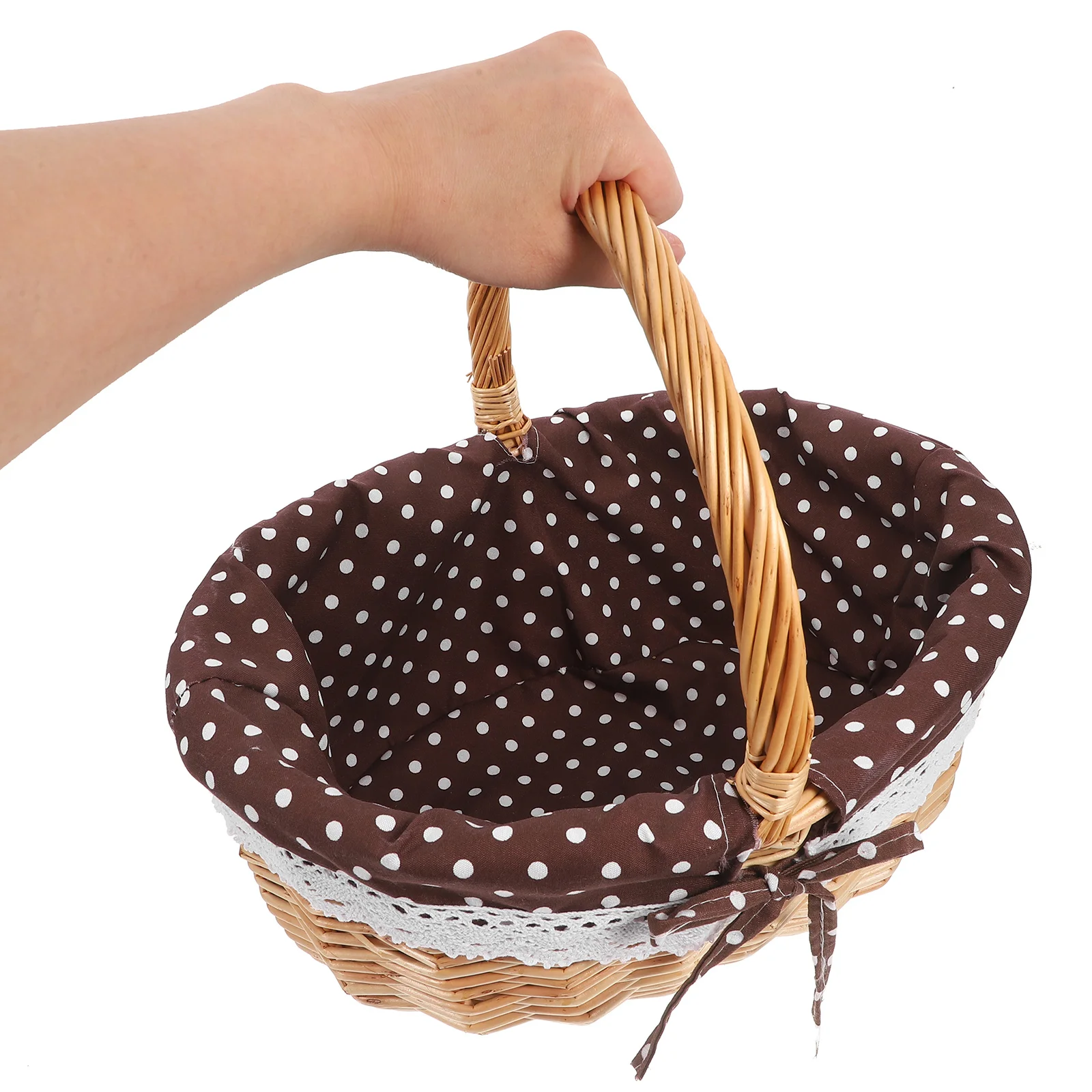 

Rattan Storage Basket Baskets Hand Picnic Toy Harvest Wooden Wedding Baby Handheld