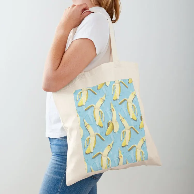 

Bananaaaa! - Cockatiel Banana Pattern Tote Bag canvas tote university custom Shopper