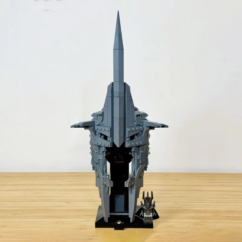Exquisite new MOC building block ring movie set model Witch King helmet technology modular holiday gift toy DIY assembly set