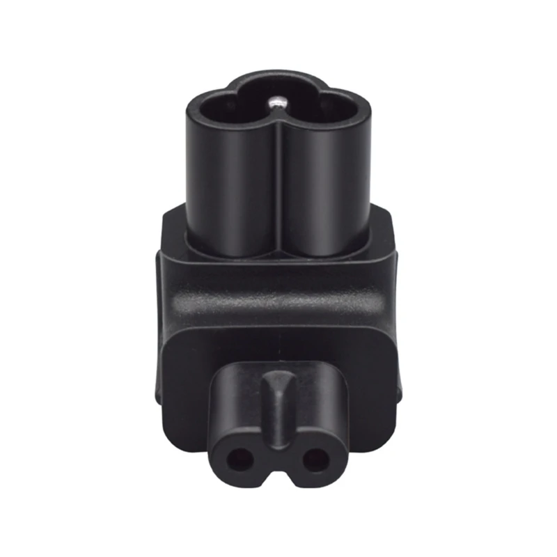 Universally IEC320 to C7 Convert Connectors Male to Female L-shaped Adapter Power Plugs Adapter Socket