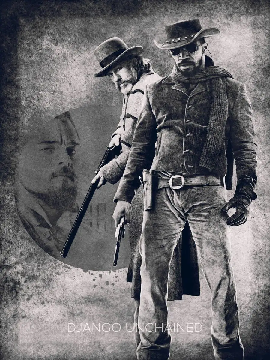 ملصق مطبوع بدون سلسلة Django ، ديكور حائط ، تصميم داخلي ، فن لتزيين المنزل ، مثالي لغرفة المعيشة ، غرفة النوم ، المكتب #2