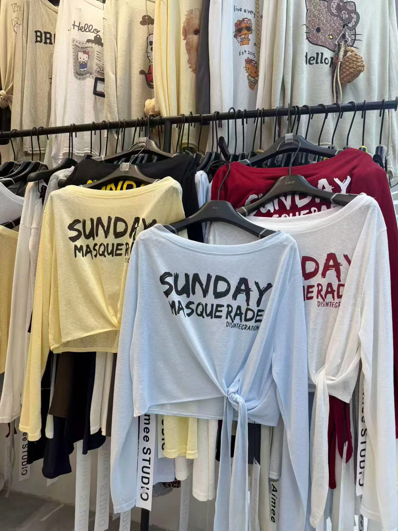 

Summer 2026 Women's Long Sleeve Letter Print T-Shirt One Shoulder Tie Slimming Top Korean Style Casual Breathable Sun Protection