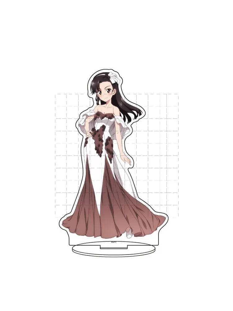 لعبة Nishi Kinuyo Anchovy Nishizumi Miho Maho Darjeeling الاكريليك حامل دمية أنيمي نموذج لجسم لوحة تأثيري لعبة للهدايا