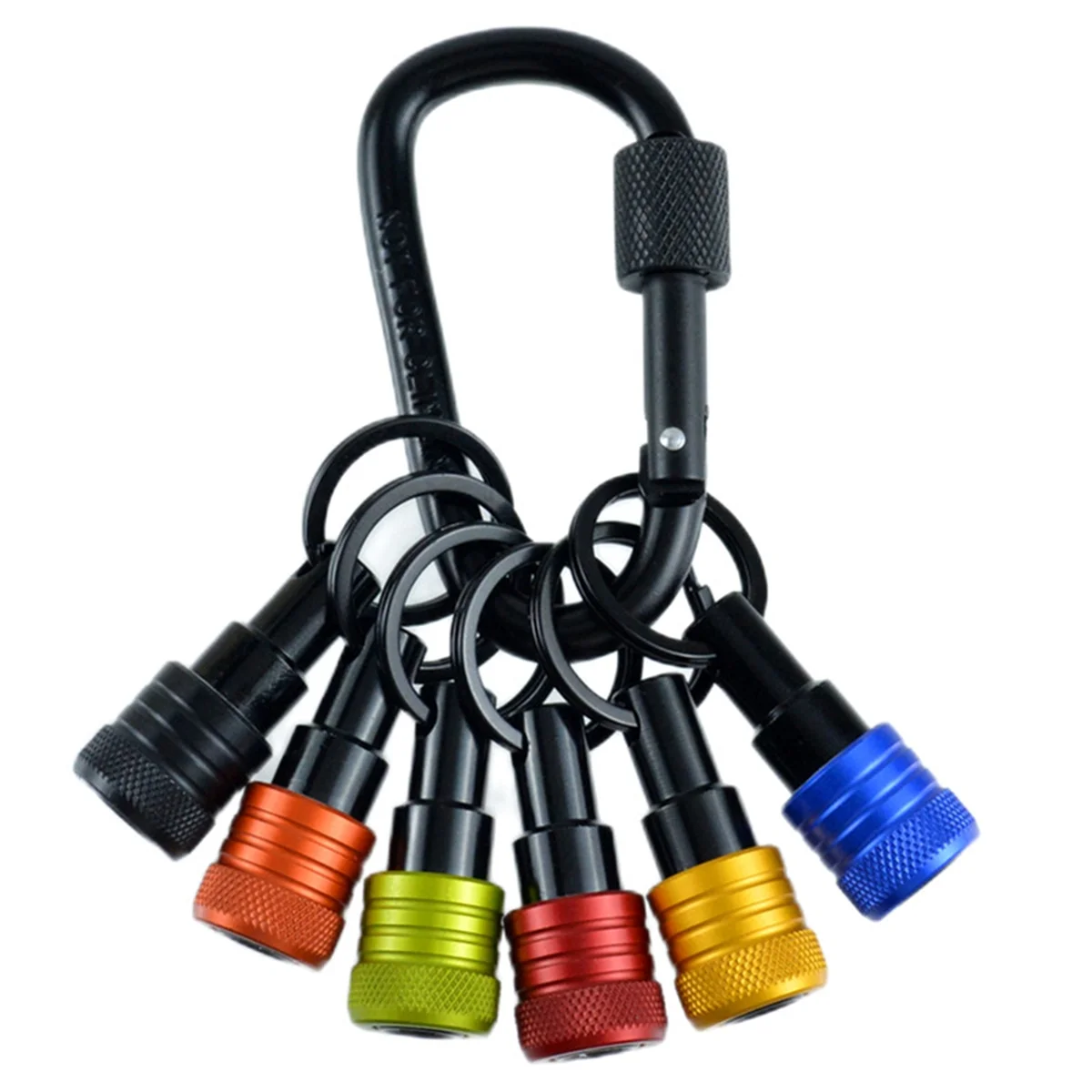 ELBA_Bit Holder Keychain 6pc -1/4In Hex Shank Bit Holders