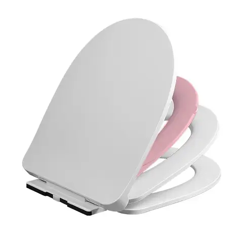 PP-materiaal 3-laags toiletbril met ingebouwde trainingsstoelhoes Langzaam sluiten Past op zowel badkameraccessoires voor volwassenen als kinderen