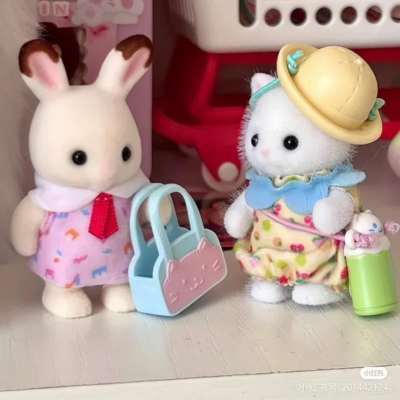

Hot Japan Simulation Forest Rabbit Cute Forest Family Doll Families Kawaii Diy Rabbit Bear Figure Toy Dolls Kids Gifts Model