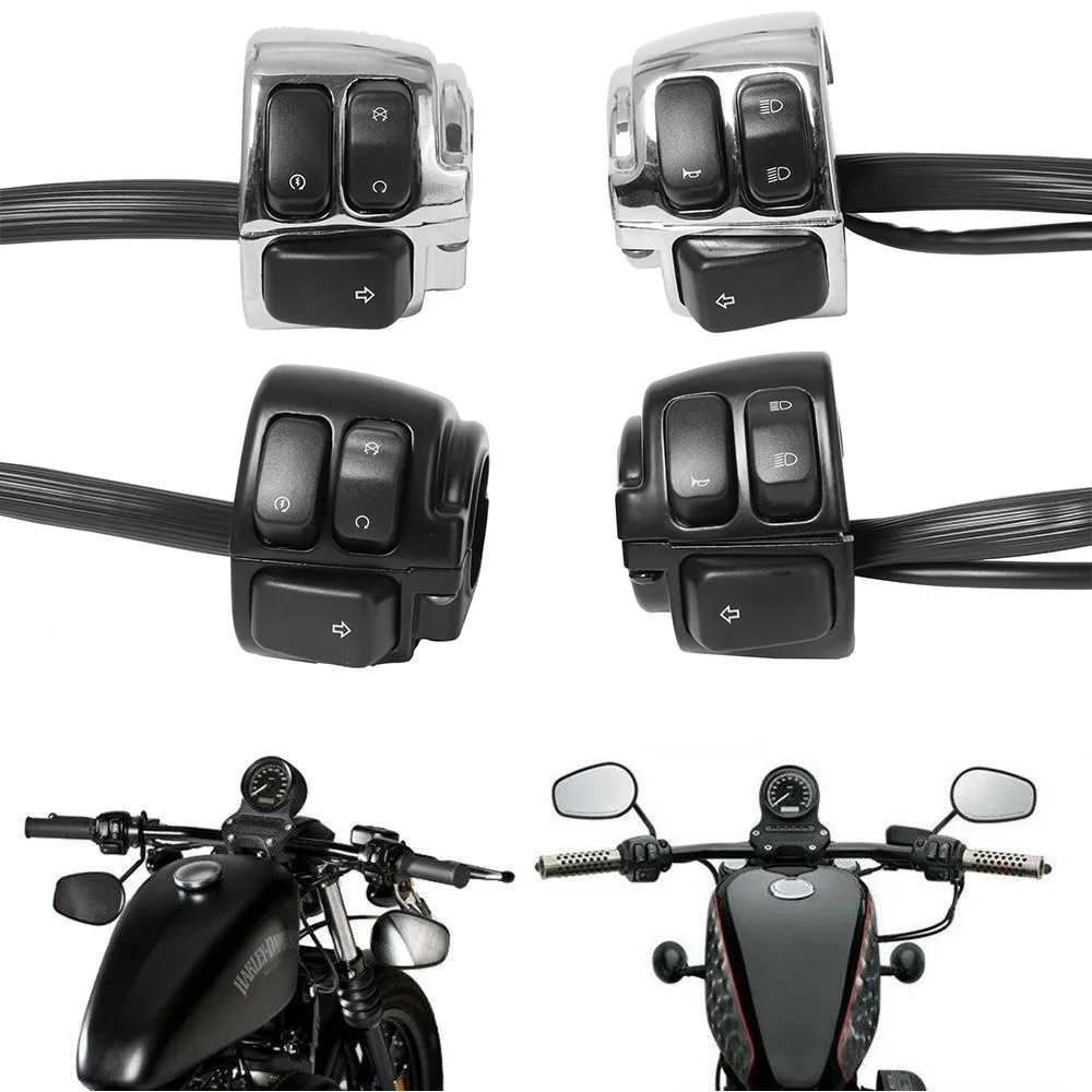 

Motorcycle 1" 25mm Handlebar Switches Control And Wiring Harness For Harley Softail 1996-2012 Dyna Sportster XL 883 1200 V-Rod
