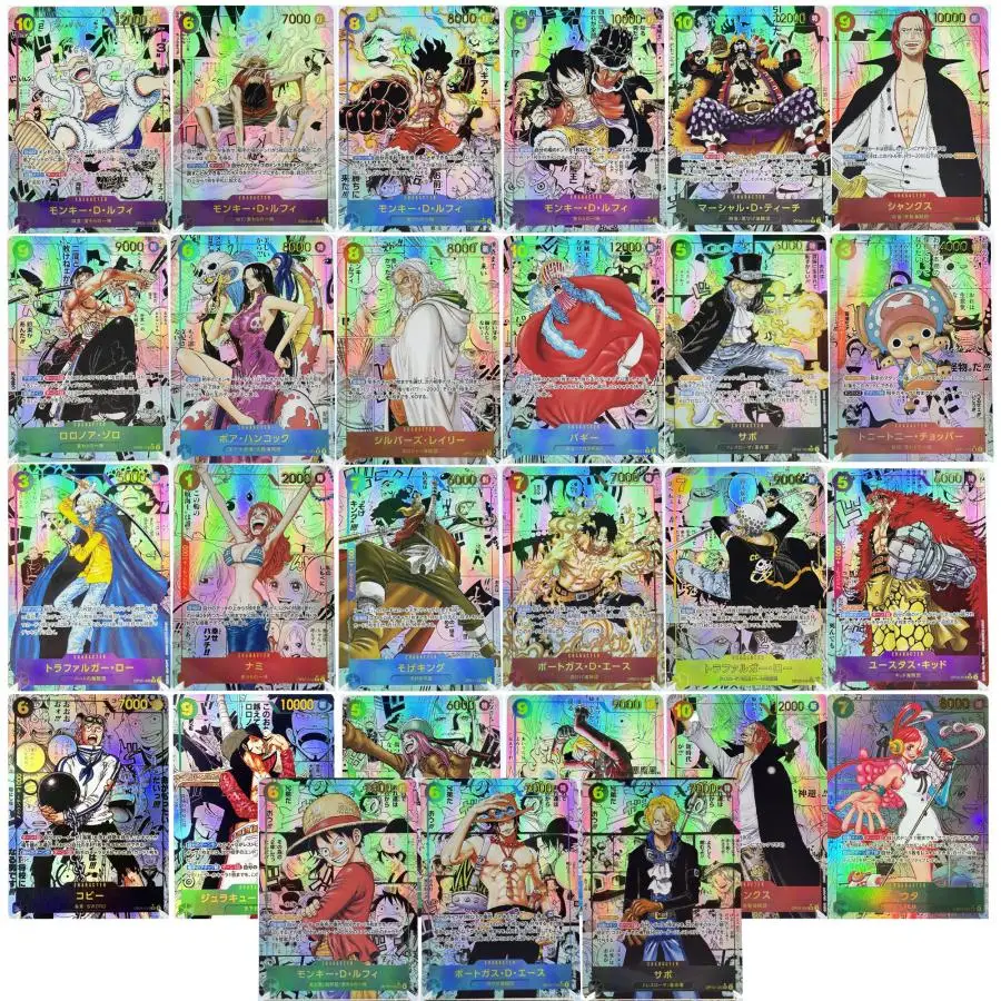 (Japanisch) Komplettes Set 2022~2026 One Piece OP15 Enel Koby Mihawk Sanji Manga Seltene Karten Proxy Anime Sammlung Folien-Textur-Karten – Detail 2