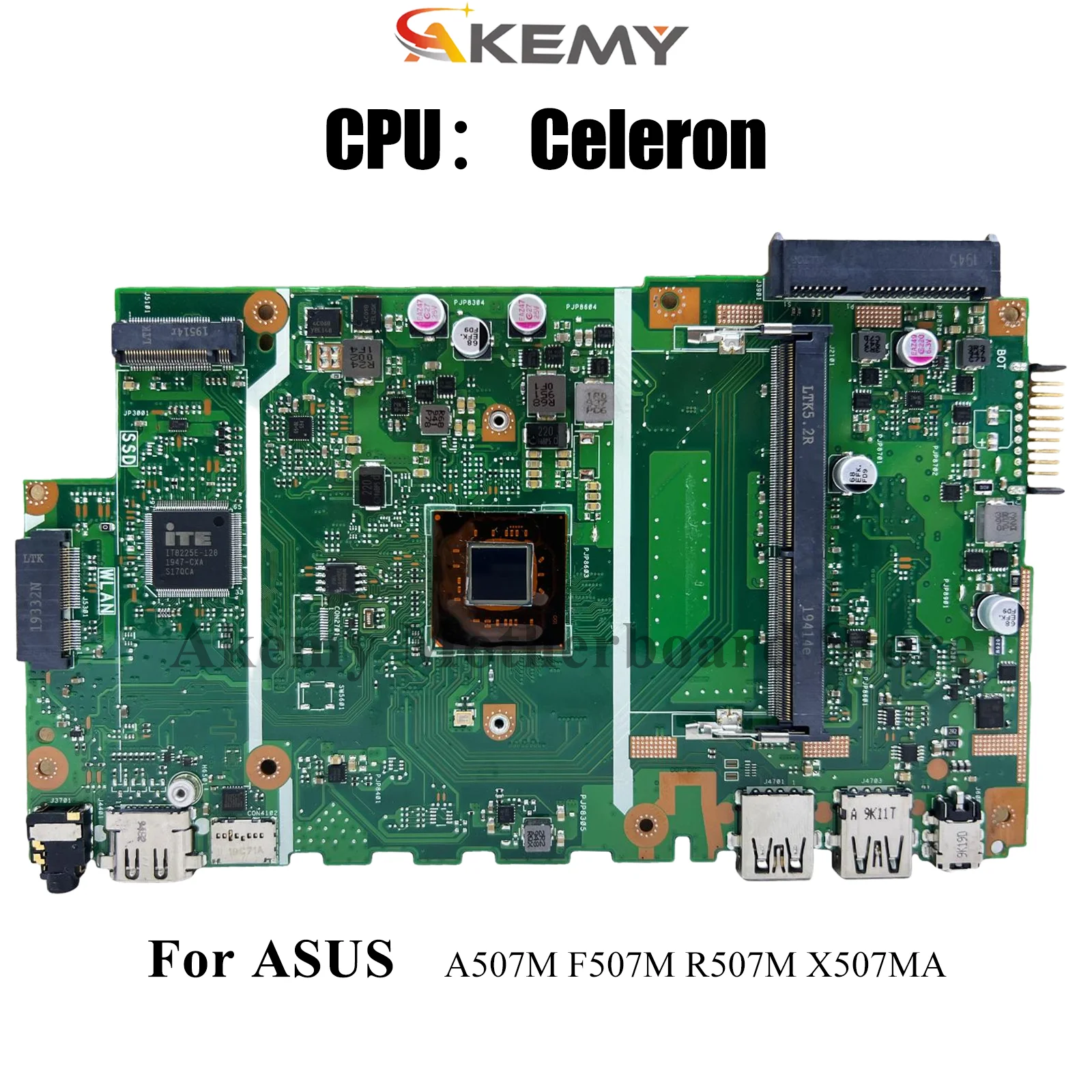 

X507MA Laptop Motherboard For ASUS VivoBook F507M X507M R507M A507M X507MA Notebook Mainboard With Celeron CPU 100% tests OK stk