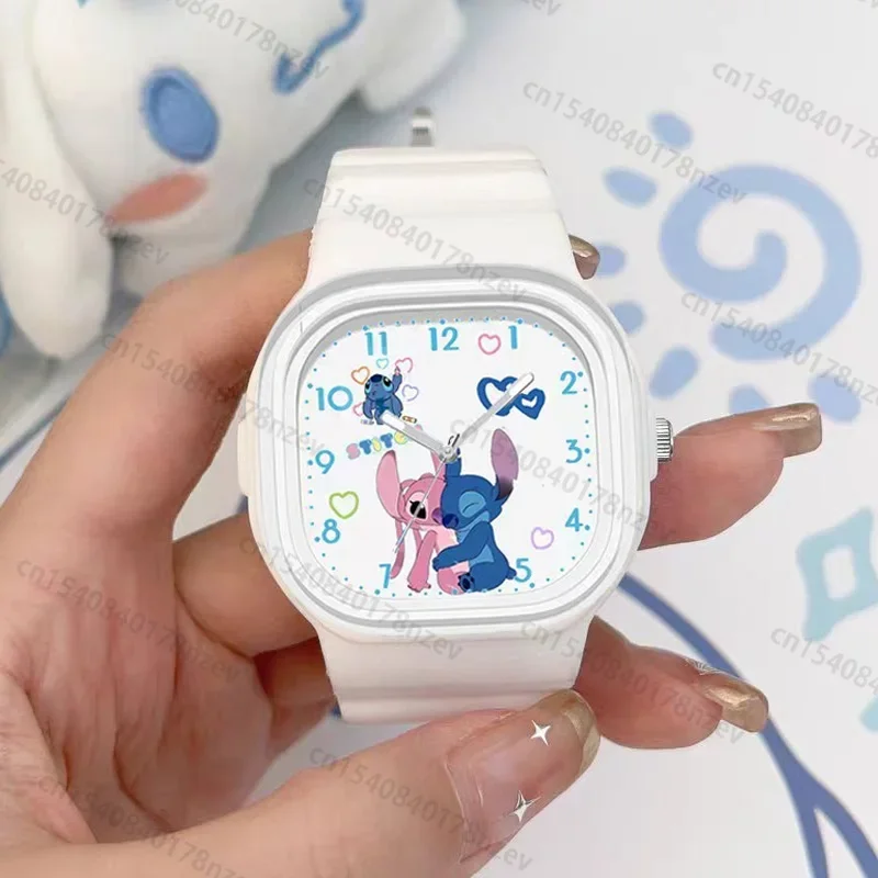 Disney Lilo & Stitch Cartoon Watch Kawaii Anime Kids Fashion Silicone Sports Watch for Kids Perfect Birthday Gifts