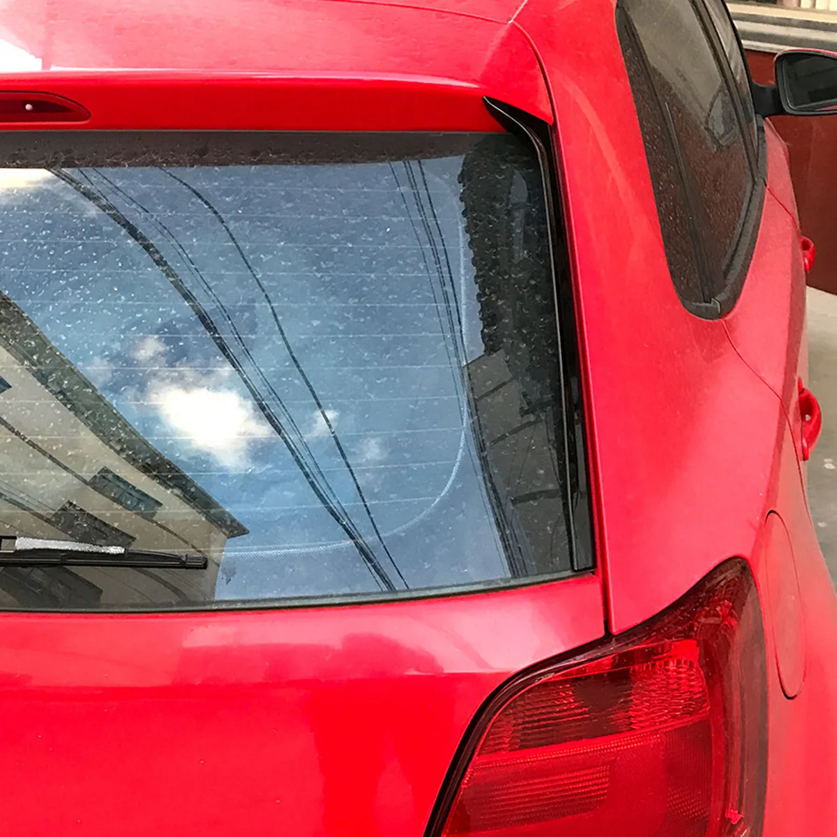 Bracingo Fit For VW Volkswagen Polo Mk5 6R 6C 2009 - 2017 Rear Window Side Spoiler Fins Moulding Trim Strip Car Decorative