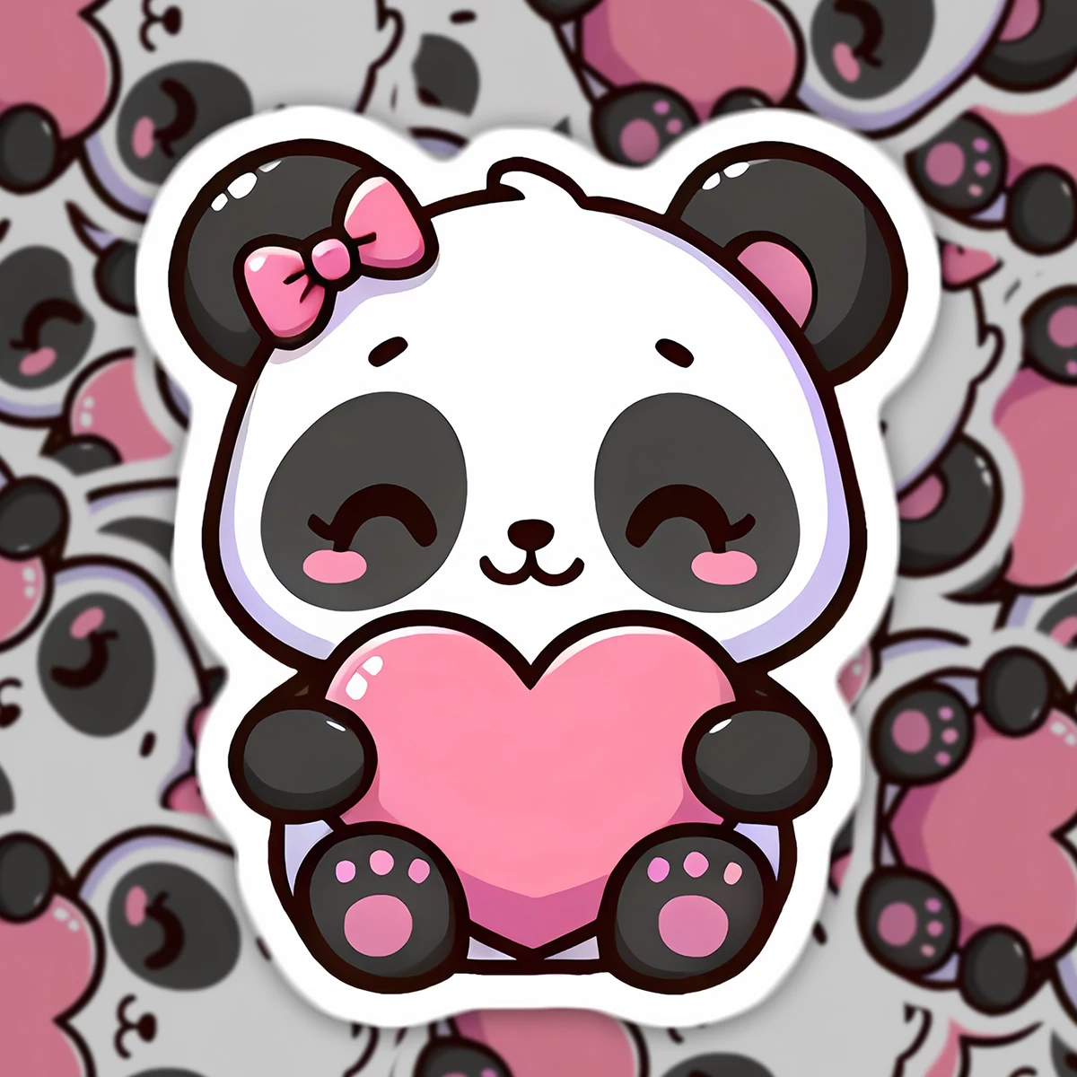 20pcs/set of cute Panda stickers, can be attached to computers, bottles, Windows, waterproof, Christmas decoration