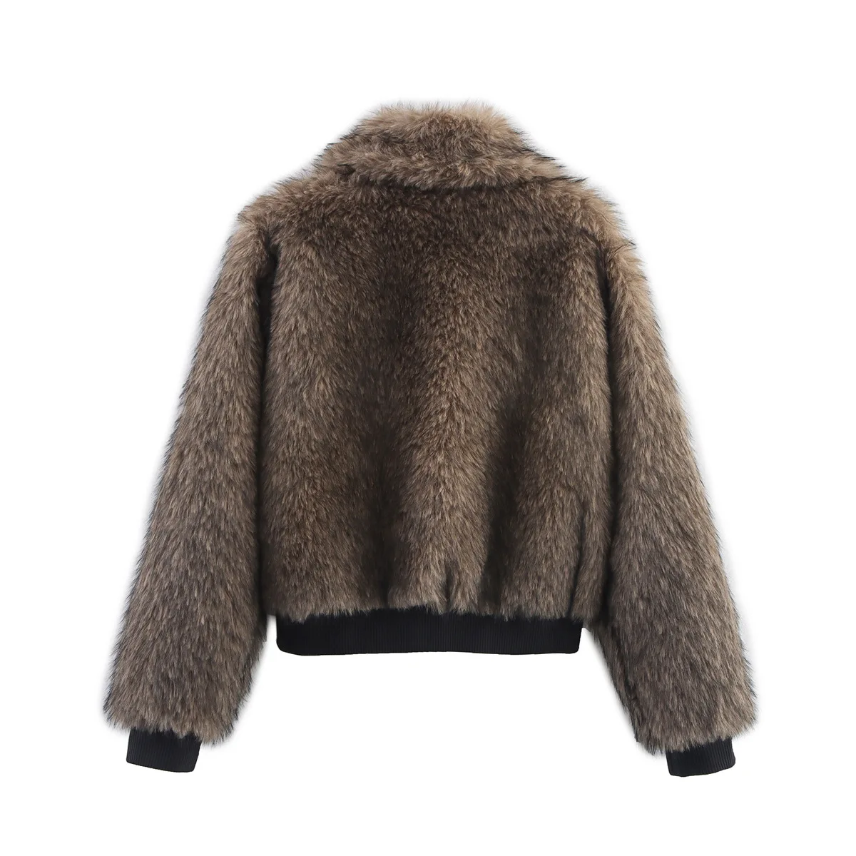 Women's New Fashionable and Casual Color Blocking Fur Integrated Clip
