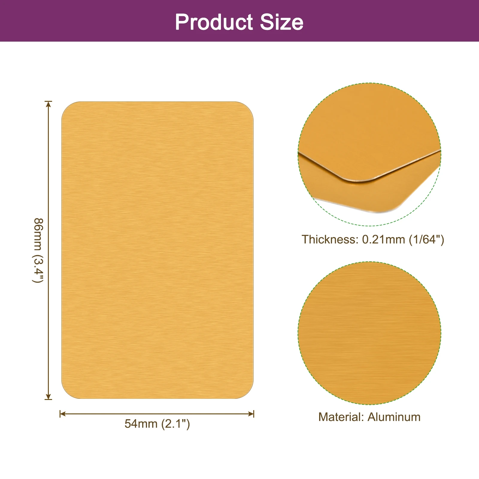 24-330Pcs Metal Business Card Blanks 0.21mm Multicolor Aluminum Laser Engraving Materials Unique Cards for DIY Name Cards Credit