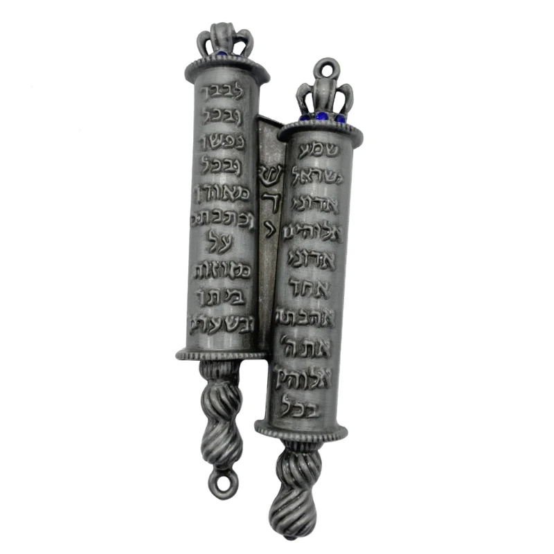 Religious Front Door Mezuzah Ornament Vintage Metal Alloy Doorpost Plaques Decor