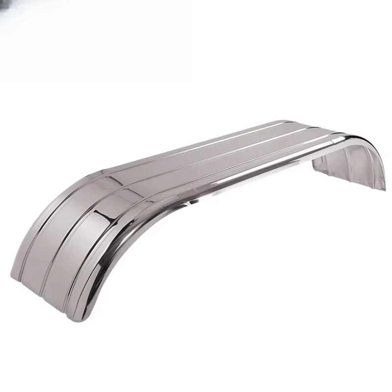 Un par de guardabarros tandem completos de aluminio con bridas, serie NF, de 107 pulgadas de largo y 25 pulgadas de ancho, con 3 nervaduras.