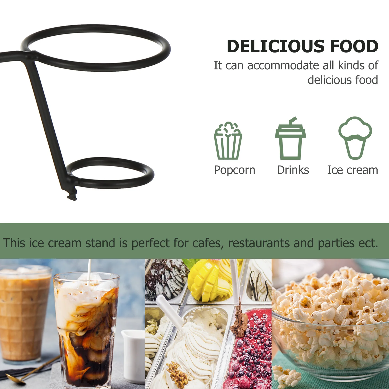 

Cream Ice Cream Rack Cone Holder Iron Art Dessert Display Rack Baking Cooling Stand Cake Stand Kitchen Bar Tool