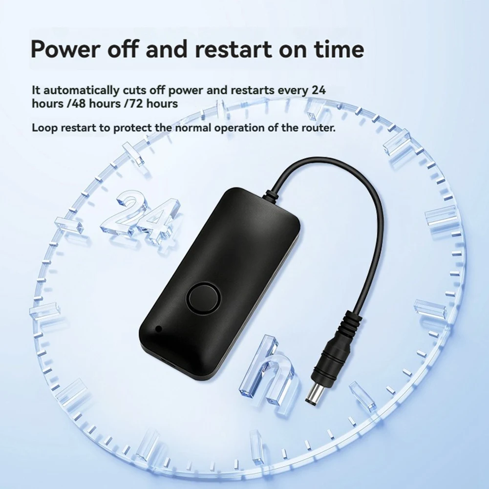DC 9-12V Router Automatic Restart Line Timed 24/48/72 Hours with Three Levels of Adjustment WiFi Reset Router