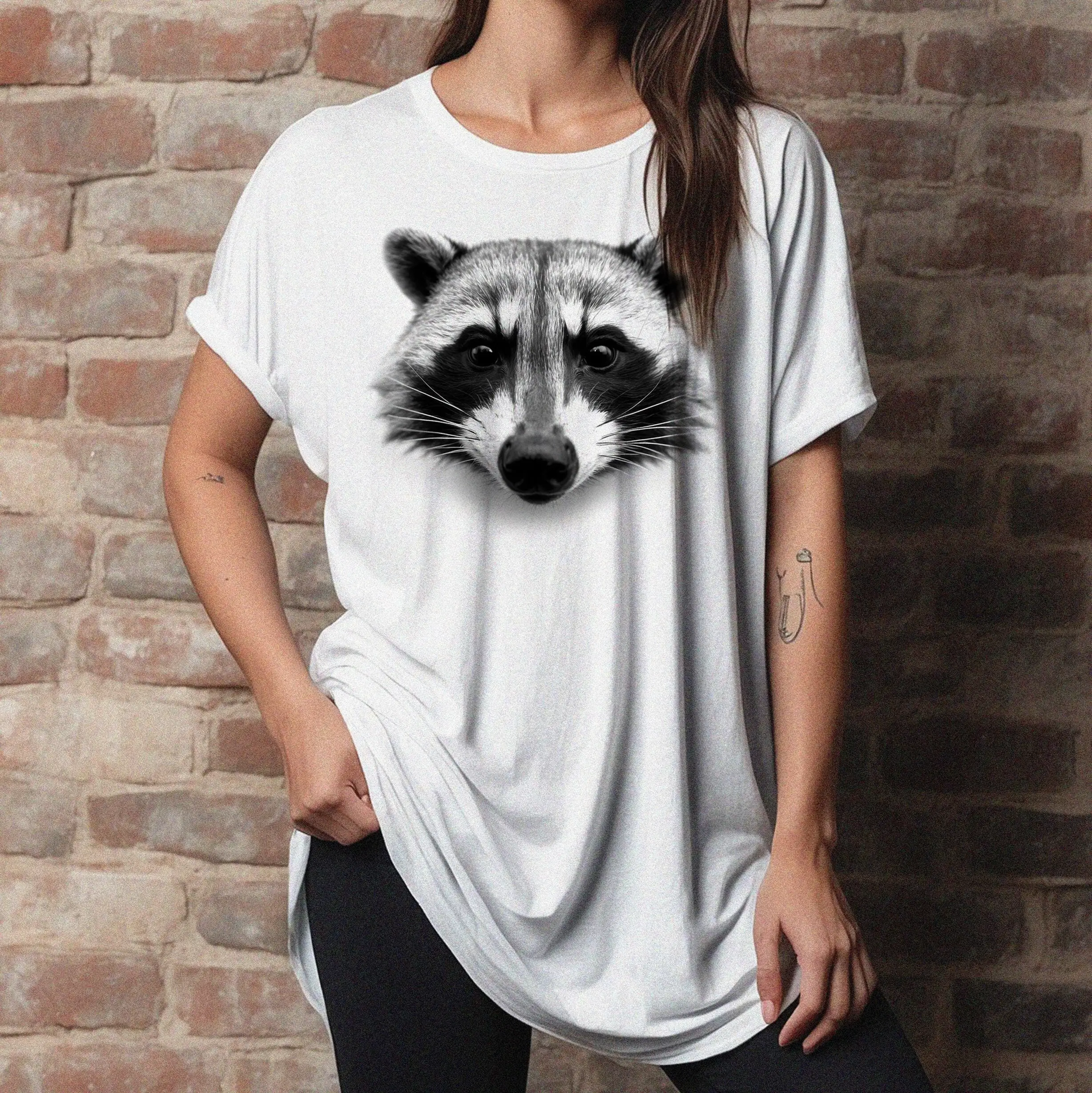 Funny Racoon Head T Shirt Daytime Napper The Trash Panda Design Perfect For Animal Lovers And Outdoor Wild Creatures Cotton