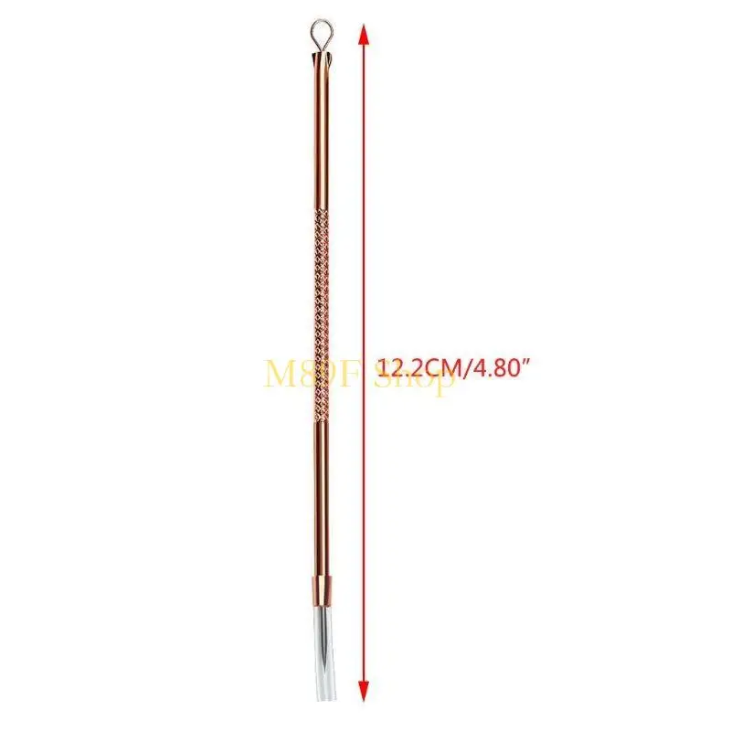 M89F 4PCS / Set Rose Gold Gold en acné inoxydable Acné Remover Blackhead Needles Pimple Comedone Spot Double pour le nettoyage
