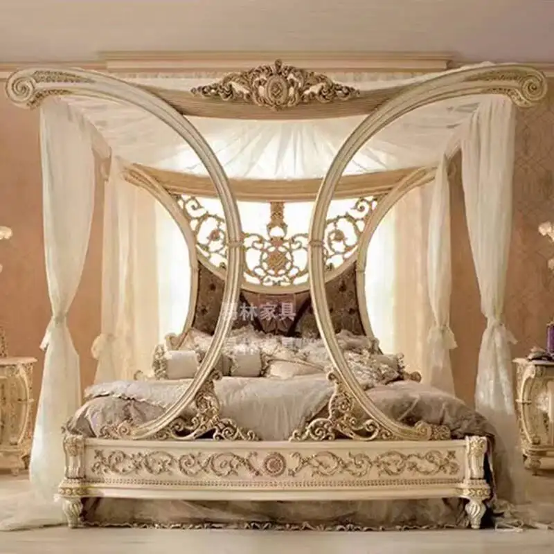 Accent Designer Bed Room Decor Lounge Clear Comfortable Modern Aesthetic Luxury Bed Space Saving Cama Entrance Hall Furniture