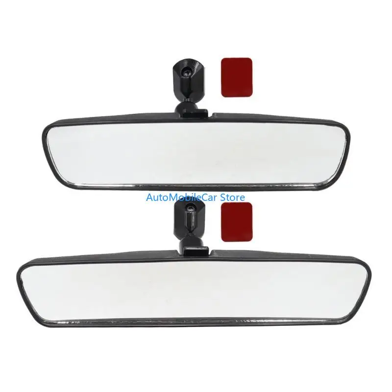 G8TE Panoramic Rear View Mirror Universal Wide Rear View Mirror Adhesive Mirror