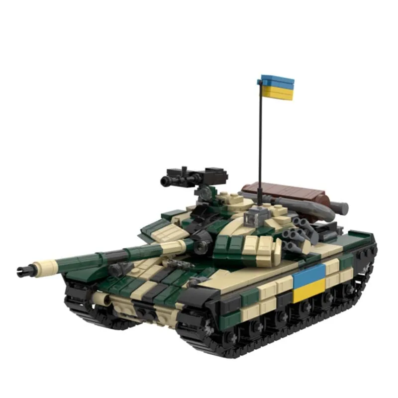 Set di 785 Pezzi Modello di Carro Armato Militare TMOC-64BV Scala 1/35 MOC Personalizzabile Modello Modulare in Blocchi da Costruzione Fai-da-Te Regalo per le Vacanze