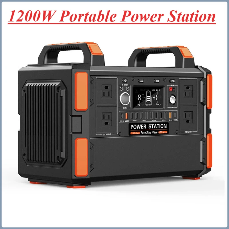 1000W Portable Power Station 220V/110V 1008Wh solar generetor backup power Lifepo4 Battery Outdoor Power Supply for Home Camping