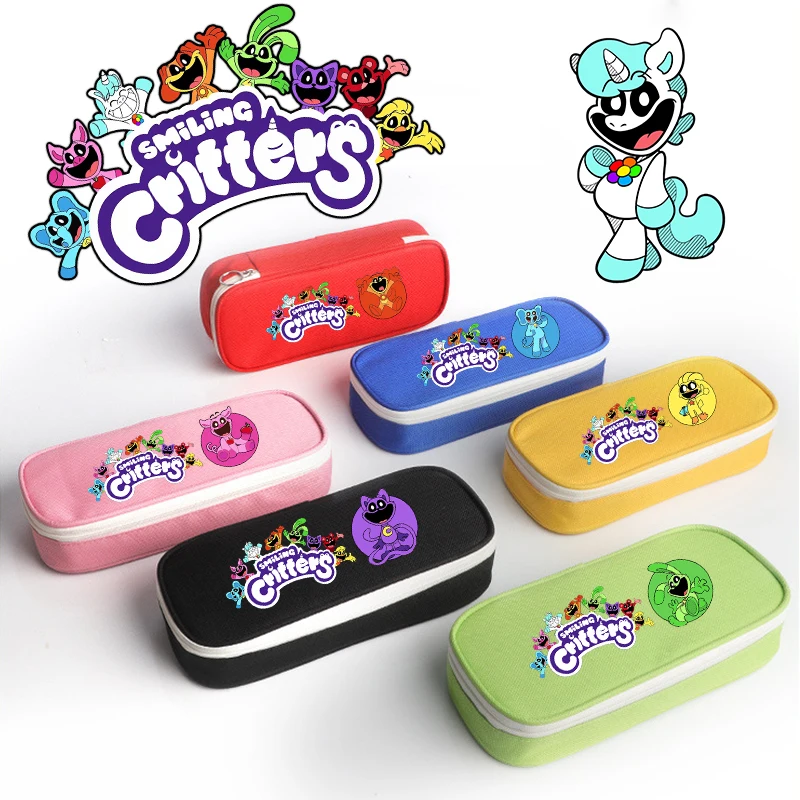 

Smilings Critters Student Stationery Bag Horror Game Pencil Case Zipper Large Capacity School Supplies Pen Pouch Birthday Gifts