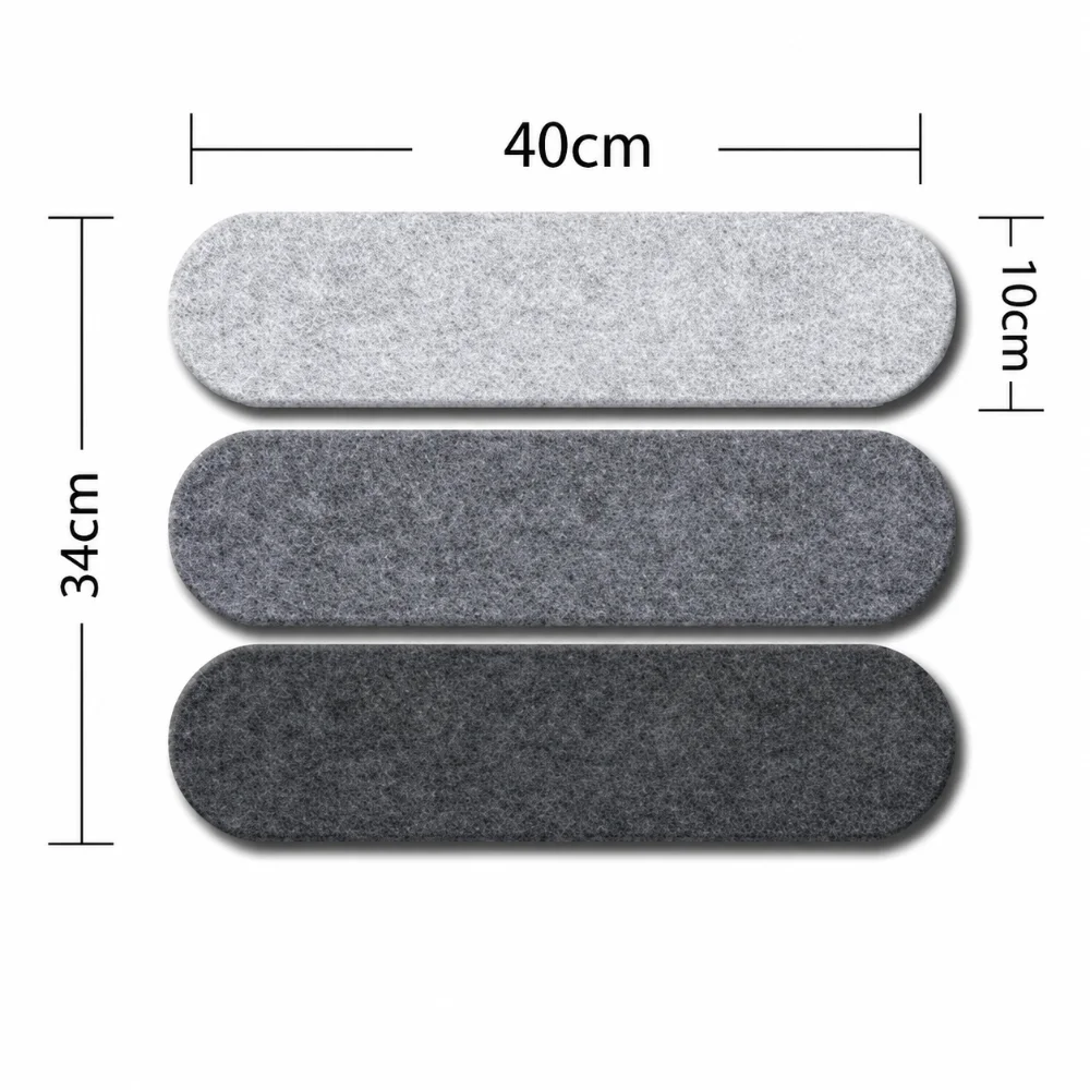 3PCS Wall Mounted Felt Wall Board Adhesive Install Multi-Purpose Felt Strip Board Universal Wall Storage Board Bedroom Decor