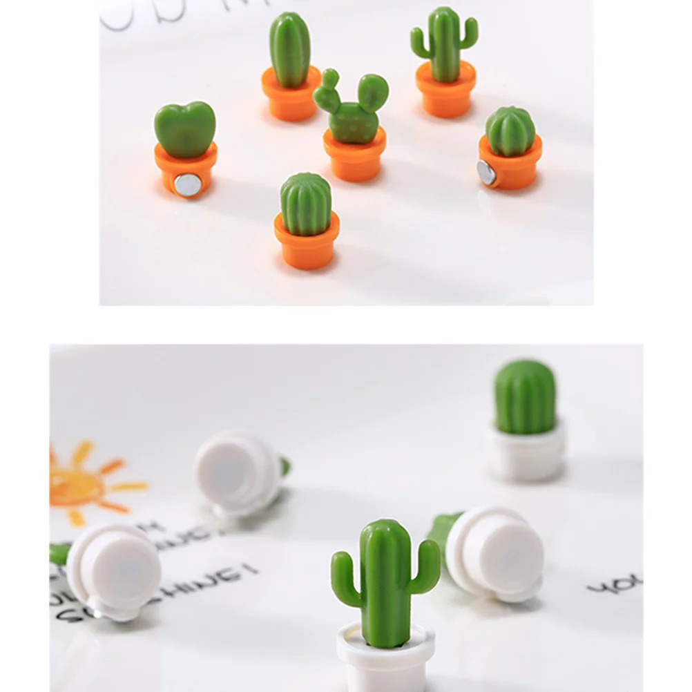 

12Pcs Cactus Refrigerator Magnets Sticker Creative Fridge Stickers for Home Kitchen Office Decoration Magnetic Stickers