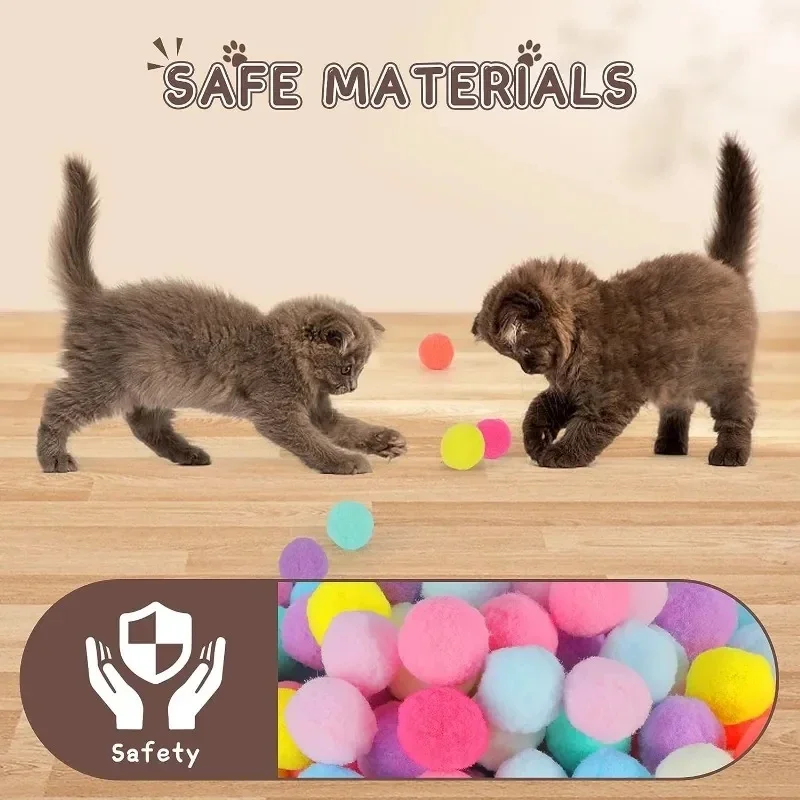Interaktives Katzenspielzeug mit Plüschbällen für Kätzchen zum Spielen und Jagen, Springball-Schießgerät, Haustierbedarf, Kreatives Schießspielzeug – Detail 7