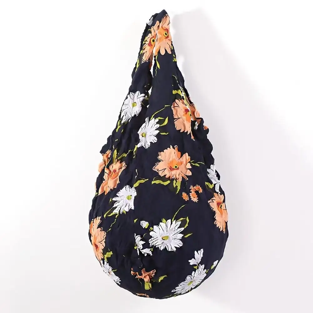 Reusable Bubble Foldable Stretch Bag Large Capacity Shopping Bag Magic Stretch Puff Bag Handheld Chiffon