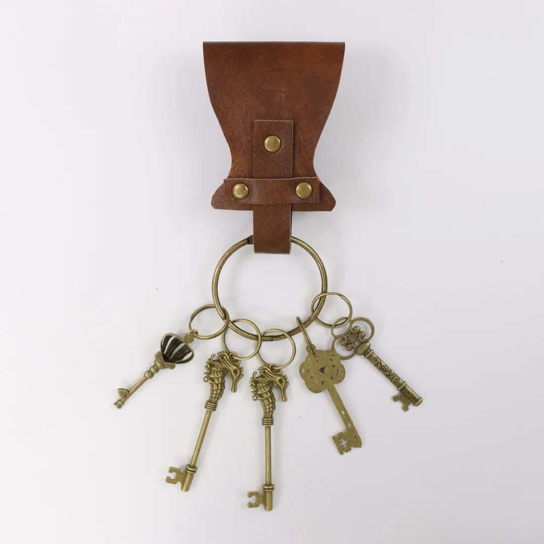 Retro Metall-Schlüsselanhänger Kreisförmige Ringe Cosplay-Gürtel Mittelalterliche Kleidungsaccessoires Renaissance-Stil Schlüsselanhänger-Gürtel für Kostüme – Detail 10