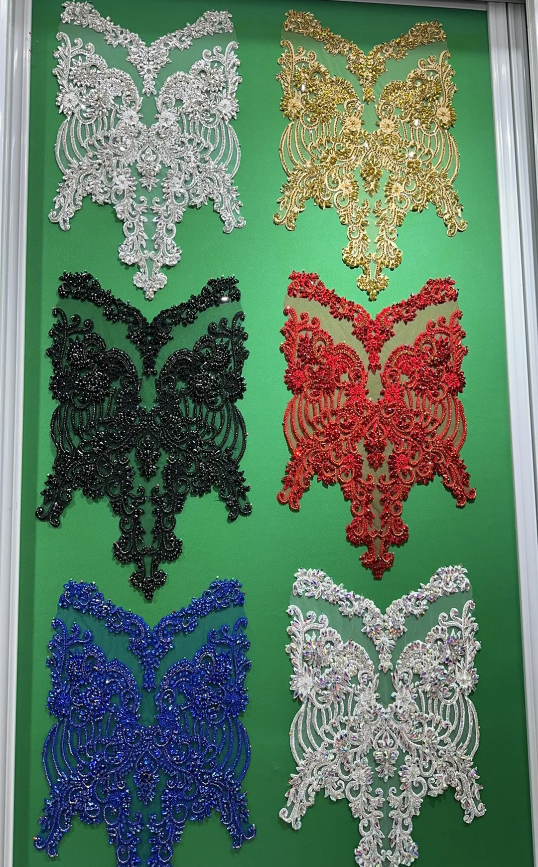 Imagem -03 - Xaile Rhinestone para Vestido de Casamento Faça Você Mesmo Patch Costurado à Mão Strass Espumante Strass Ombros 20 Cores Rs48522