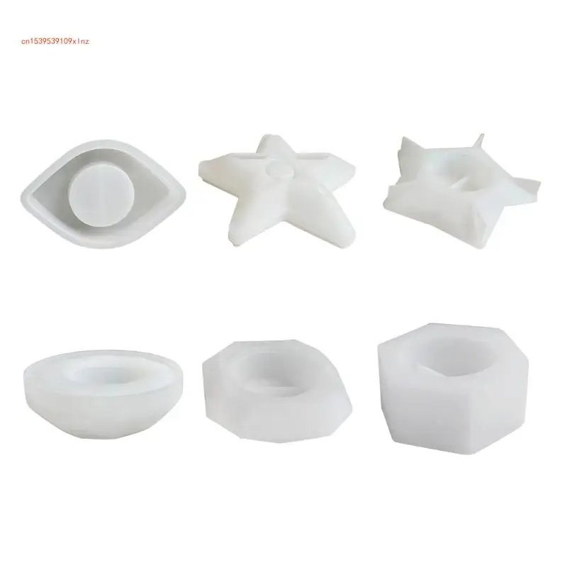 

Star Eye Hexagonal Holder Molds 3D Candlestick Silicone Mold for Crafts