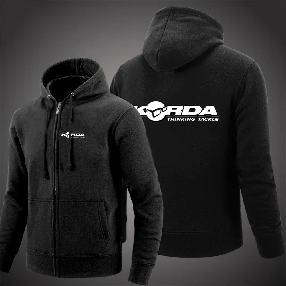 New Korda Inspired Tribute Solid Color Hoodies Men Zip Up Long Sleeve Sweatshirt Comfortable Casual Hooded Jacket Pullove Tops