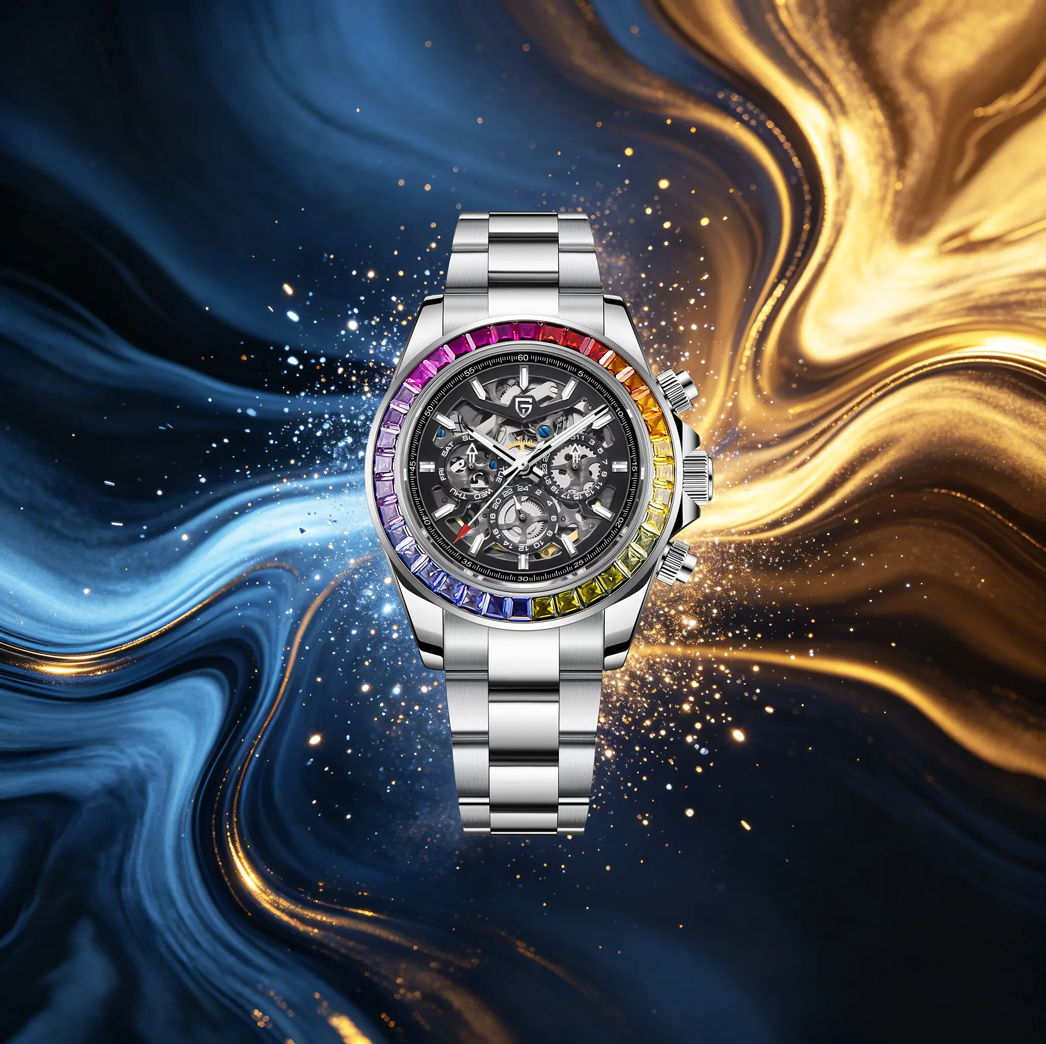 PAGANI DESIGN Premium Ostentation Men Mechanical Watch Elite Choice Stainless Sapphire Date/Week Display Diving Luminous Watch