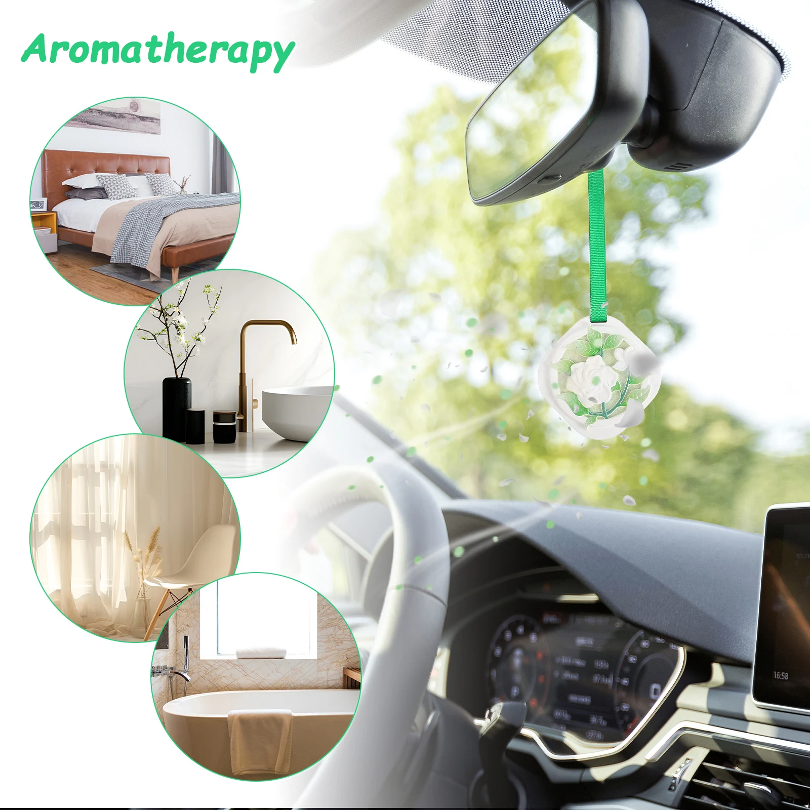 

Car Aroma Diffuser Pendant Plaster Aromatherapy Freshener for Closet Bedroom Cute Portable Scented Sachet Long-Lasting Fragrance