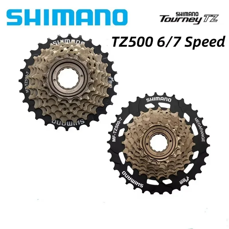 SHIMANO MF TZ500 6 Speed 7 Speed Bicycle Freewheel 14-28T 14-34T Sprocket MTB Road Folding Bike Cycling Bicycle Bicycle Parts